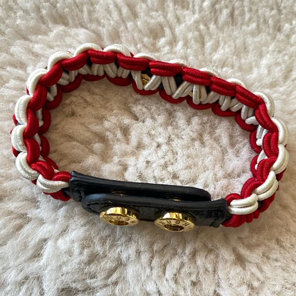 Henri Bendel Woven Red & Black Adjustable Bracelet NWOT - Picture 4 of 6